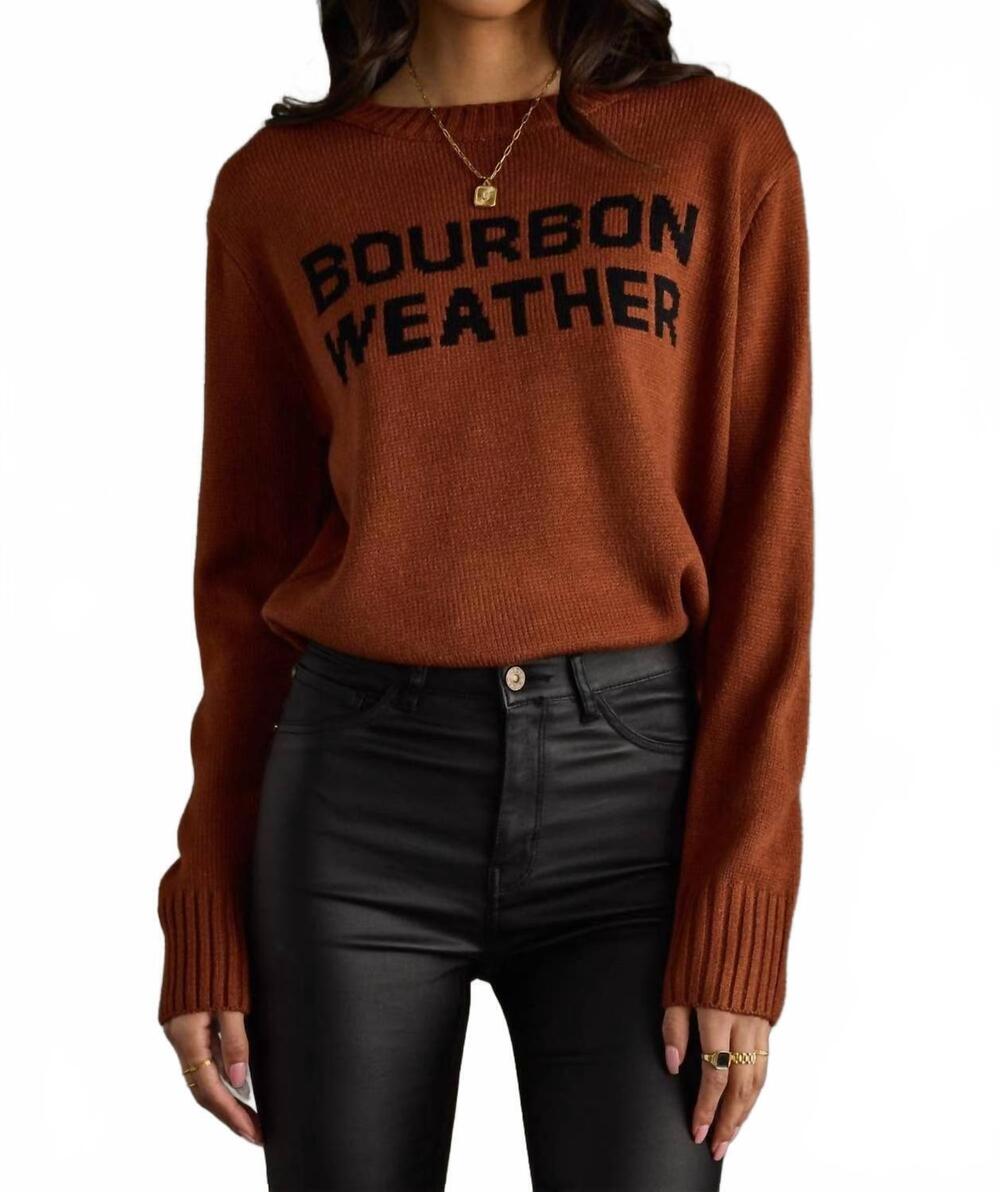 NEW PANACHE APPAREL bourbon weather sweater in rust